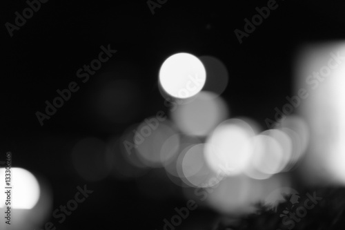 street bokeh - black and white