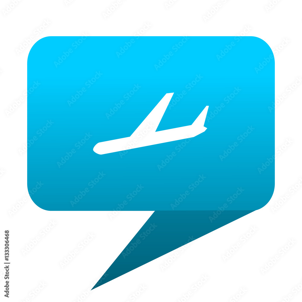 Arrivals blue bubble icon