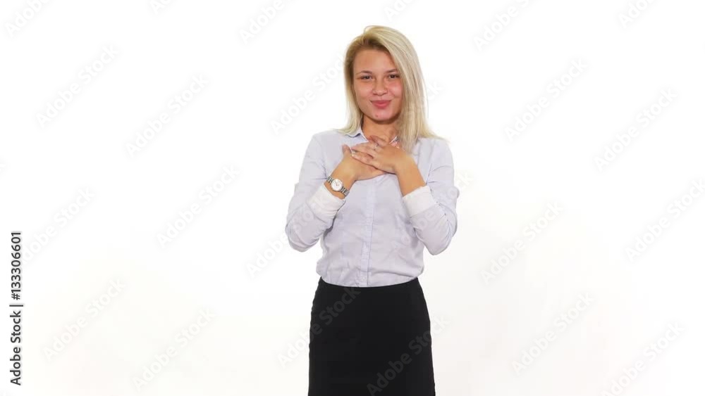 Beautiful young blonde female amazed Beautiful young blonde female amazed