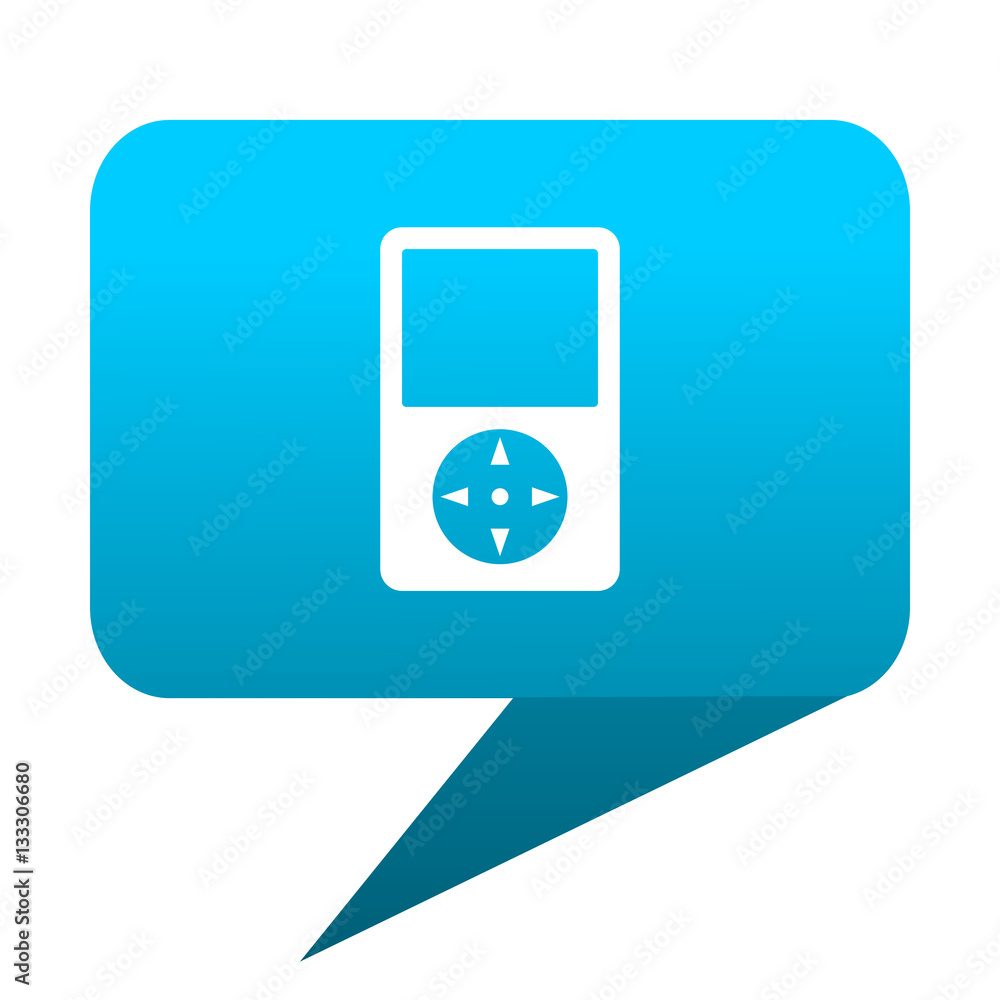 Multimedia player blue bubble icon Multimedia player blue bubble icon