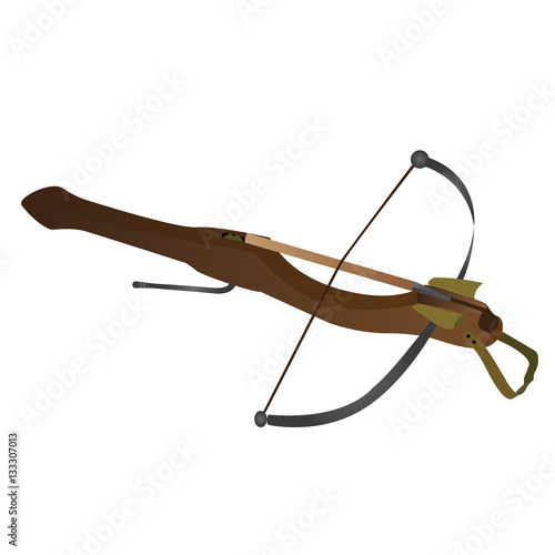 Canvas-taulu Isolated crossbow on a white background, Vector illustration
