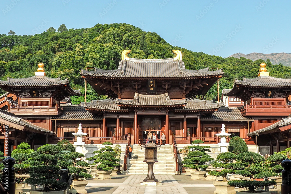 Chi Lin Nunnery in Diamond Hill District of Hong Kong, China. Chi Lin Nunnery in Diamond Hill District of Hong Kong, China.