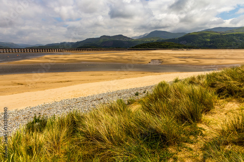 Barmouth, Wales, Located on the west coast of Snowdonia UK. Coast line and beach photo