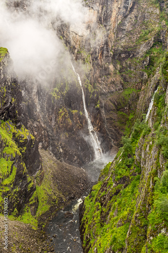 Voringfossen waterfall in Hordaland, Norway