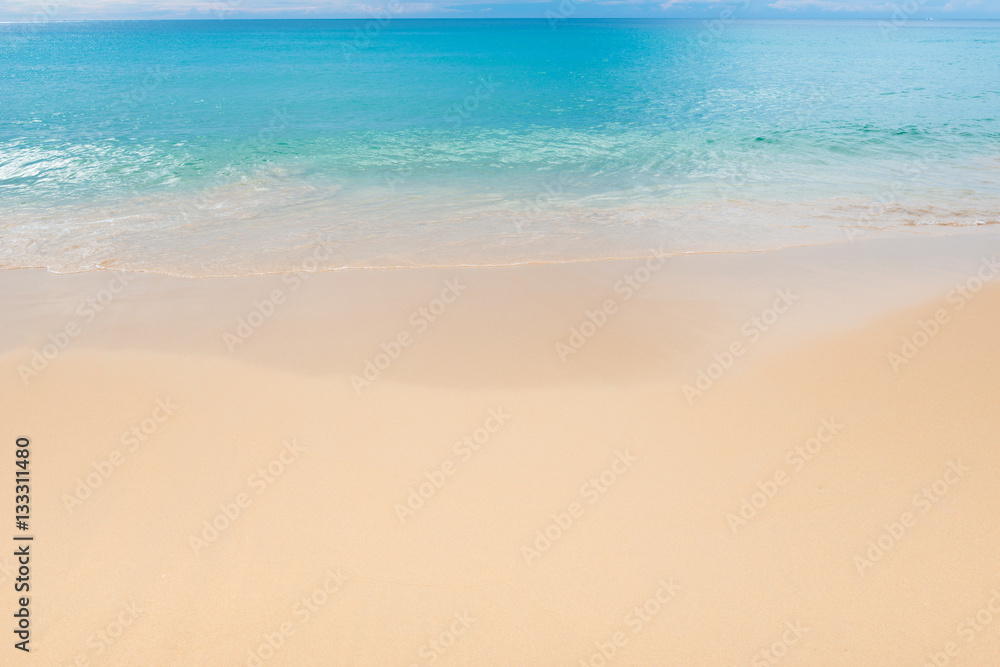 Sand and ocean on tropical Beach at Phuket Thailand Sand and ocean on tropical Beach at Phuket Thailand