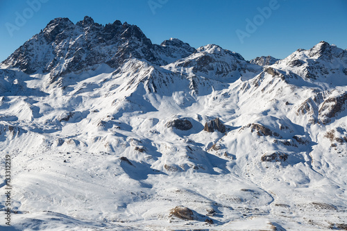 Larainferner Spitze im Winter über Heidelberger Hütte