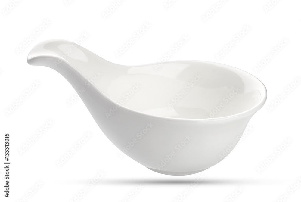 Empty sauce bowl isolated on white background Empty sauce bowl isolated on white background