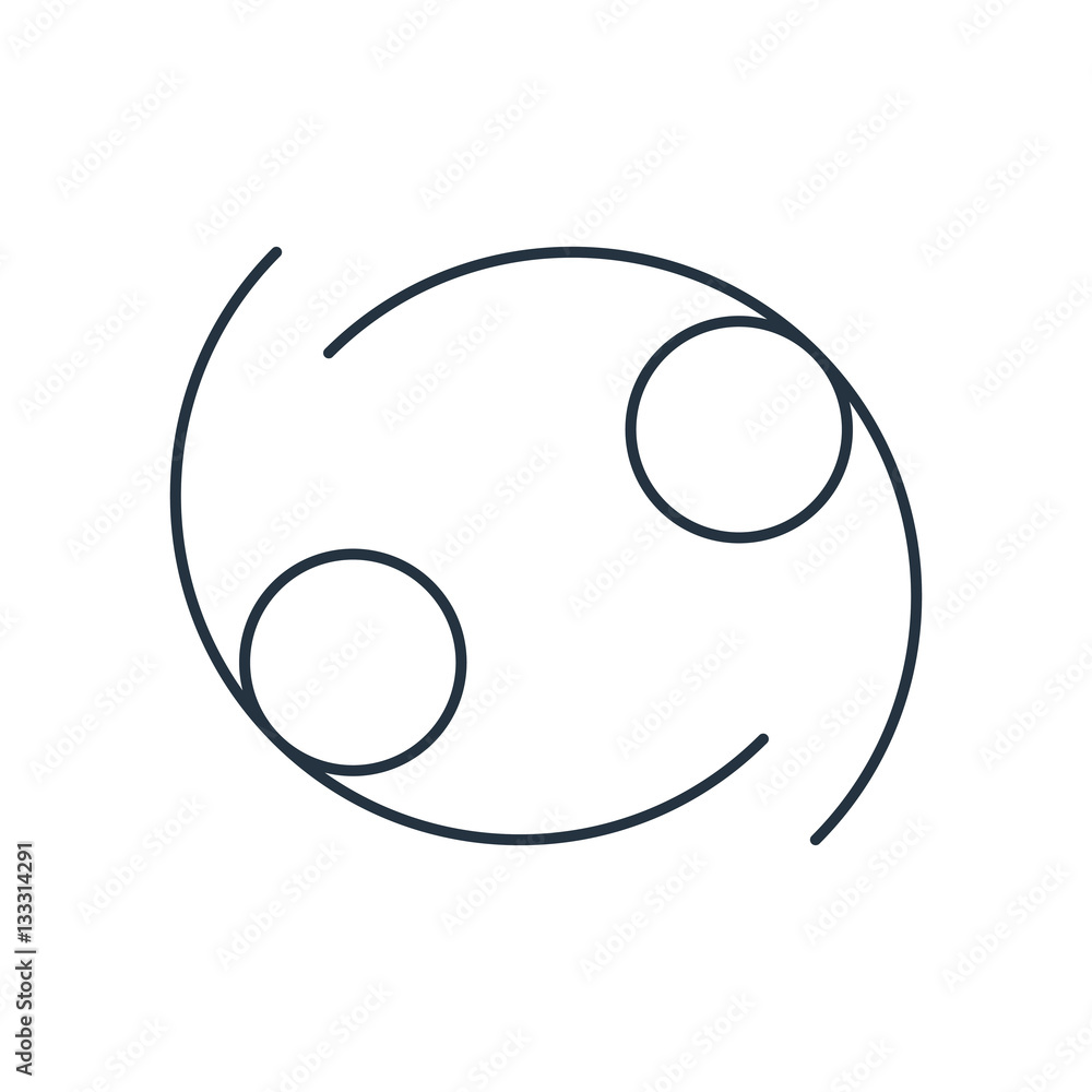 Hugs isolated line icon on white background Hugs isolated line icon on white background
