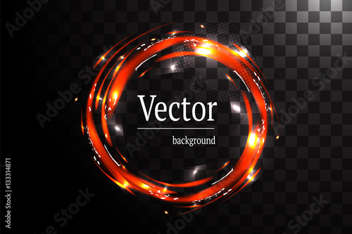 neon banner circle isolated
