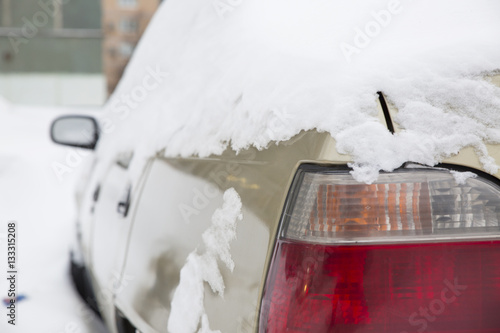 car in the snow
