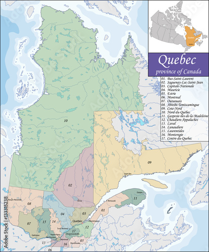Map of Quebec