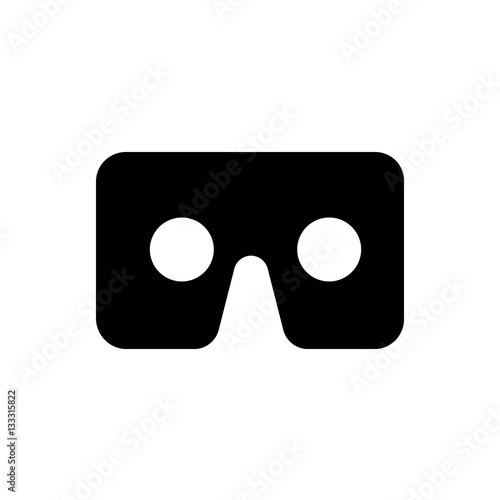 Virtual reality cardboard glasses icon vector, solid logo illustration, pictogram isolated on white