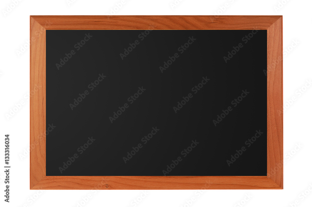 Blank blackboard with wood frame isolated on white background Blank blackboard with wood frame isolated on white background