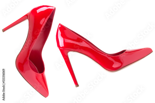 Varnished red shoes