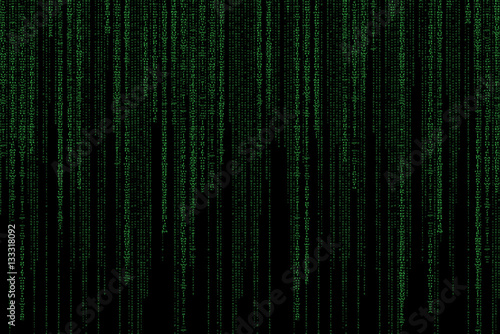 Abstract green technology background. binary computer code. Prog