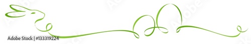 Kalligraphie Ornament mit stilisiertem Osterhase und Ostereiern