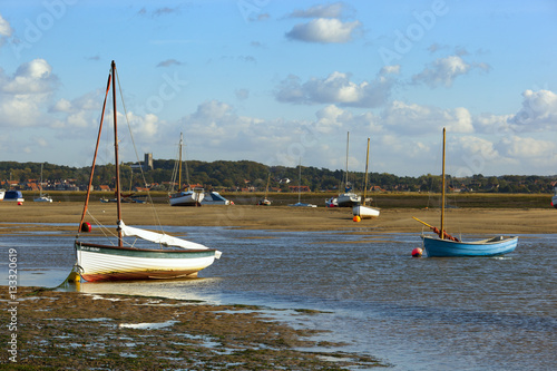 Blakeney Harbour UK October towards Blakeney Church photo