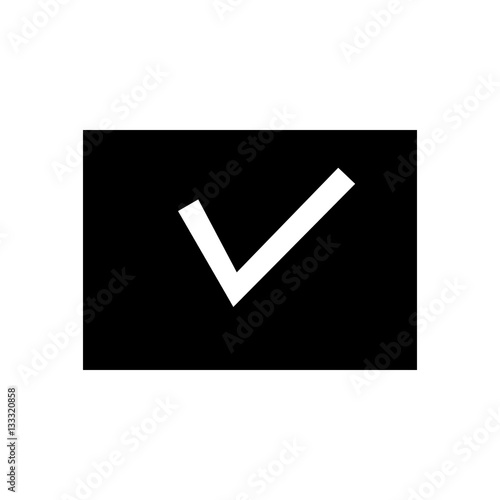 check done icon. flat design