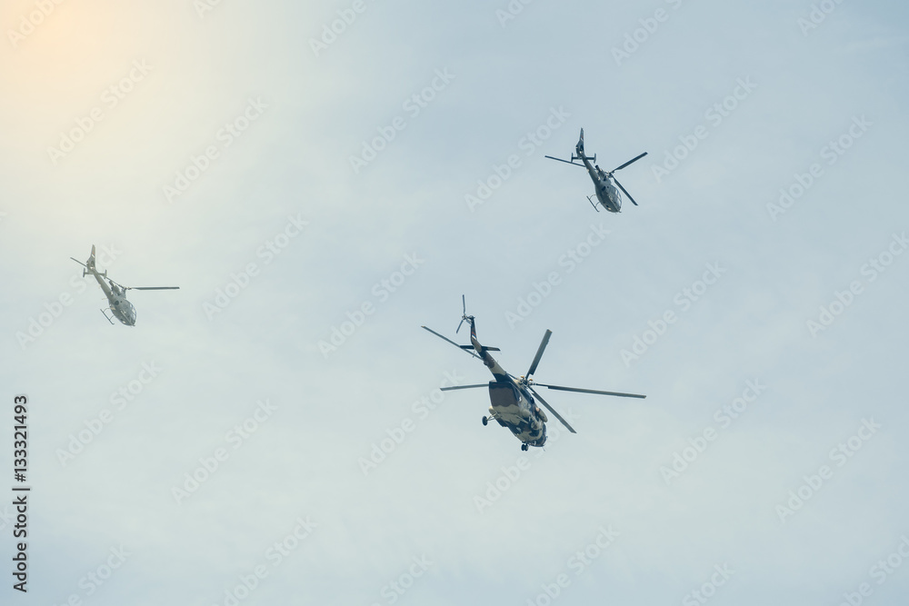 Military helicopters flying 2 Military helicopters flying 2