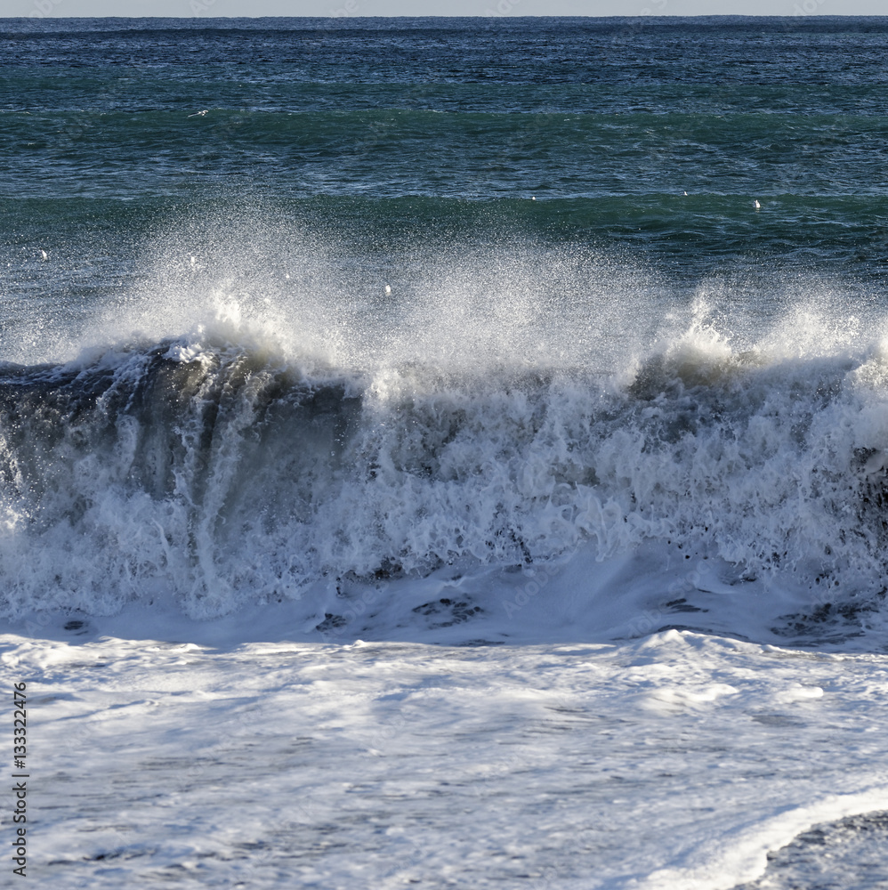Fototapeta premium detail of a storm in arenzano