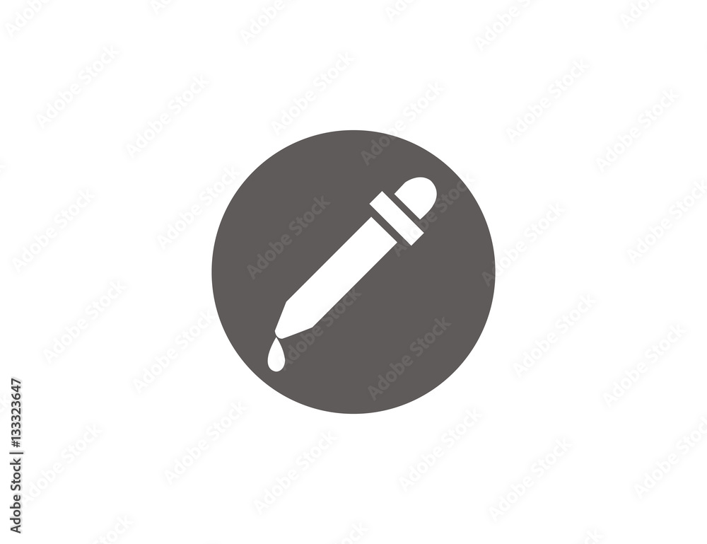 Vector modern flat pipette symbol icon Vector modern flat pipette symbol icon