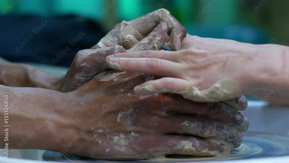 Young people learn the art of pottery Young people learn the art of pottery
