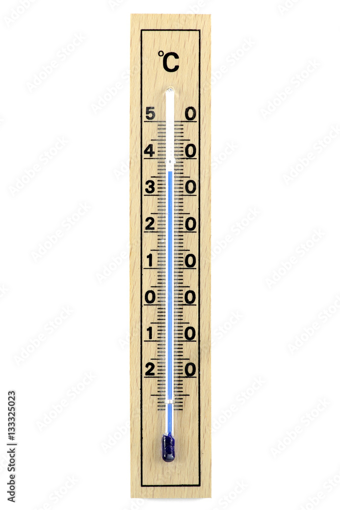 Thermometer mit Temperaturanzeige 36° isoliert auf weißem Hintergrund Thermometer mit Temperaturanzeige 36° isoliert auf weißem Hintergrund