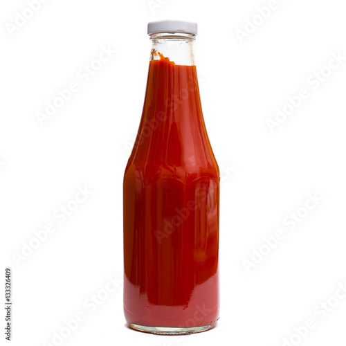 Tomaten Ketchup in einer Flasche aus Glas