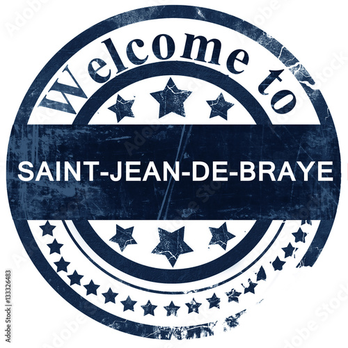 saint-jean-de-braye stamp on white background photo