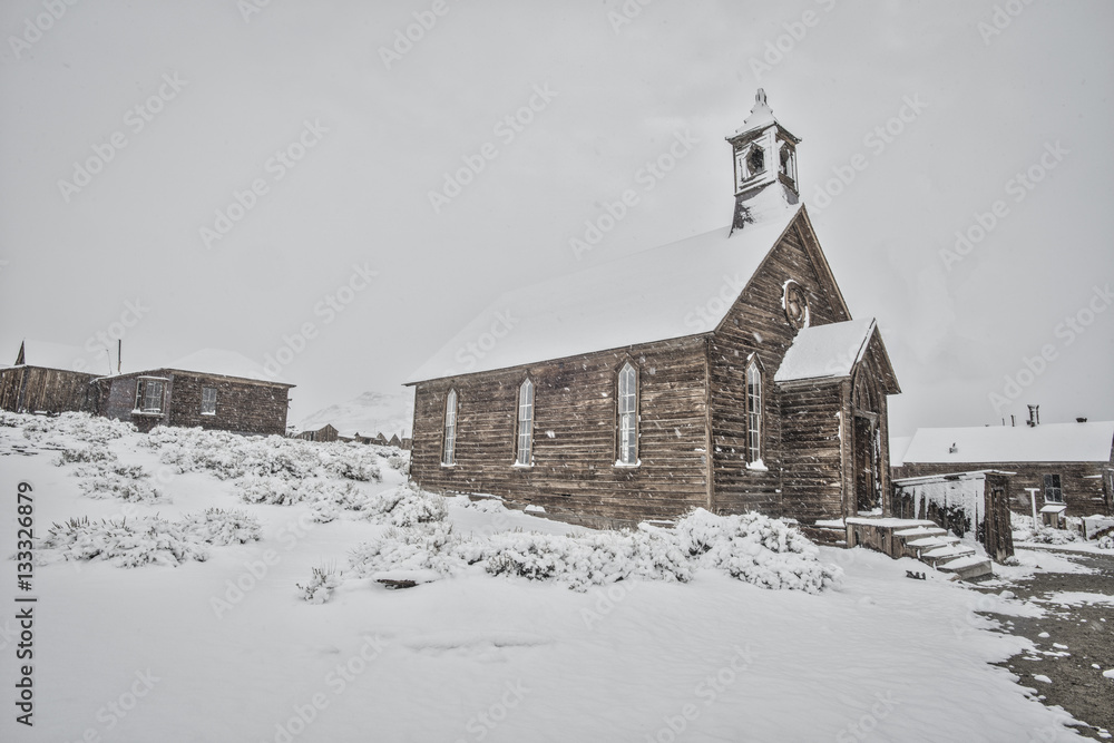 Methodist Church in Snow, Ghost Town of Bodie