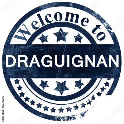 draguignan stamp on white background photo