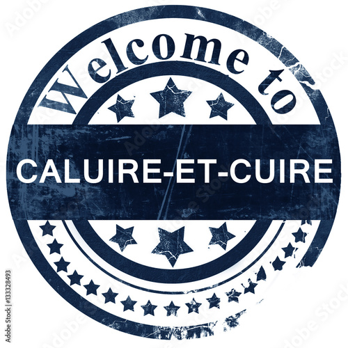 caliure-et-cuire stamp on white background photo