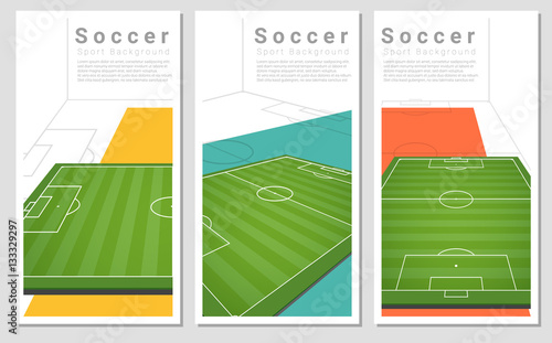 Set of Football field graphic background , vector , illustration