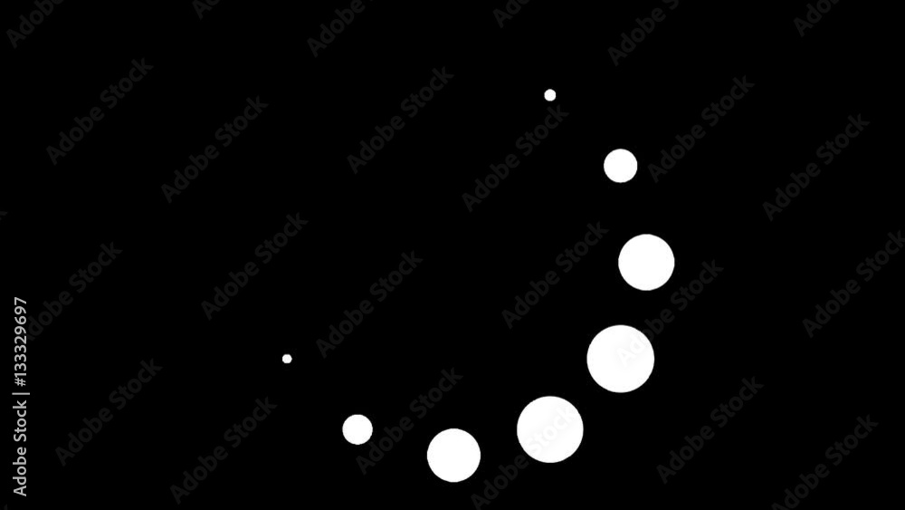 A loader - spinner animation: classic bubbles, fast movement. Use: fake mock video buffering, simulate Android / iPhone apps, YouTube buffering / loading. A loader - spinner animation: classic bubbles, fast movement. Use: fake mock video buffering, simulate Android / iPhone apps, YouTube buffering / loading.