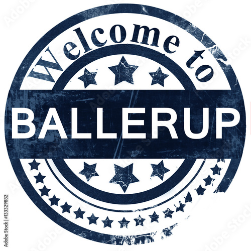 Ballerup stamp on white background photo