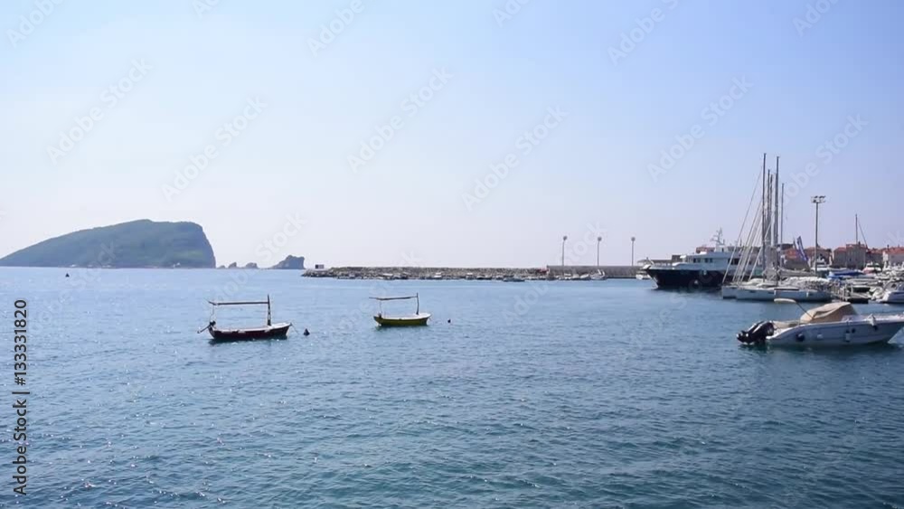 View of Budva port and Old City View of Budva port and Old City