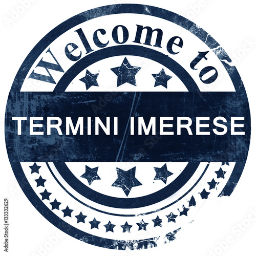 Принти на полотні Termini imerese stamp on white background