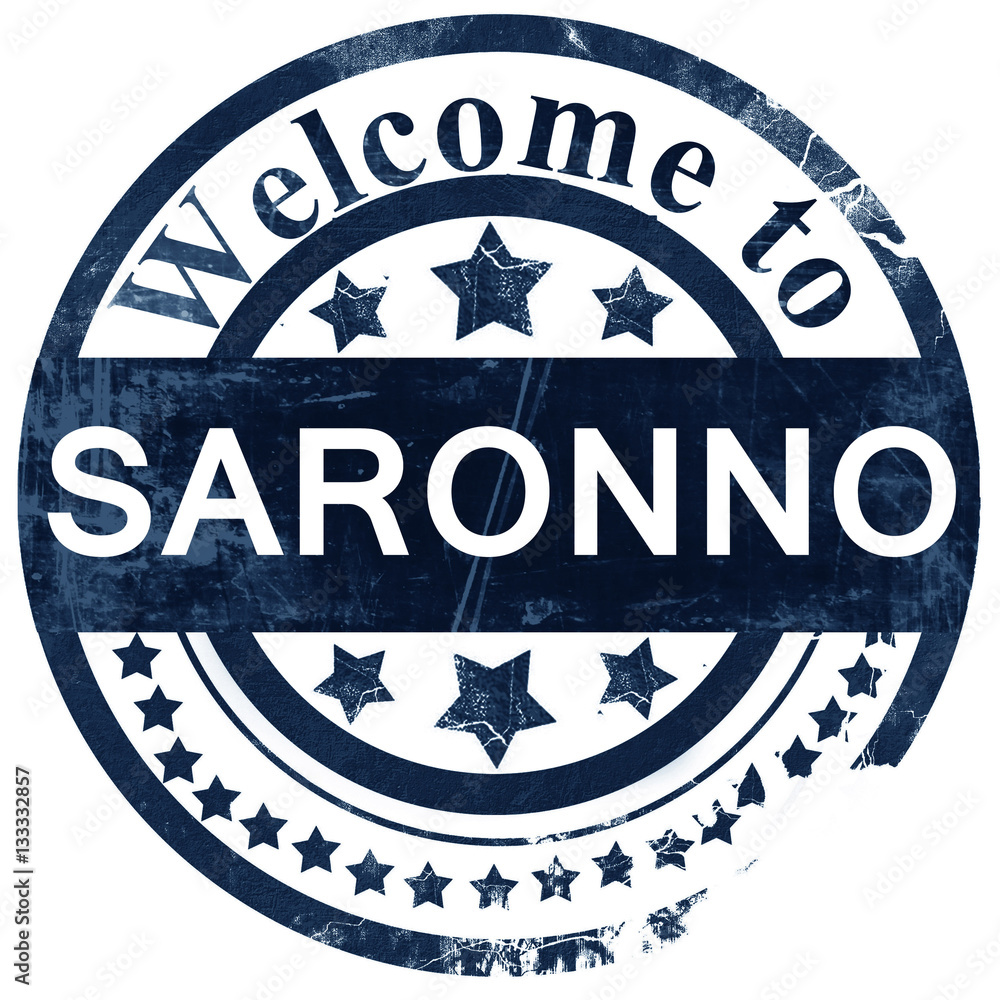 Fotografija Saronno stamp on white background