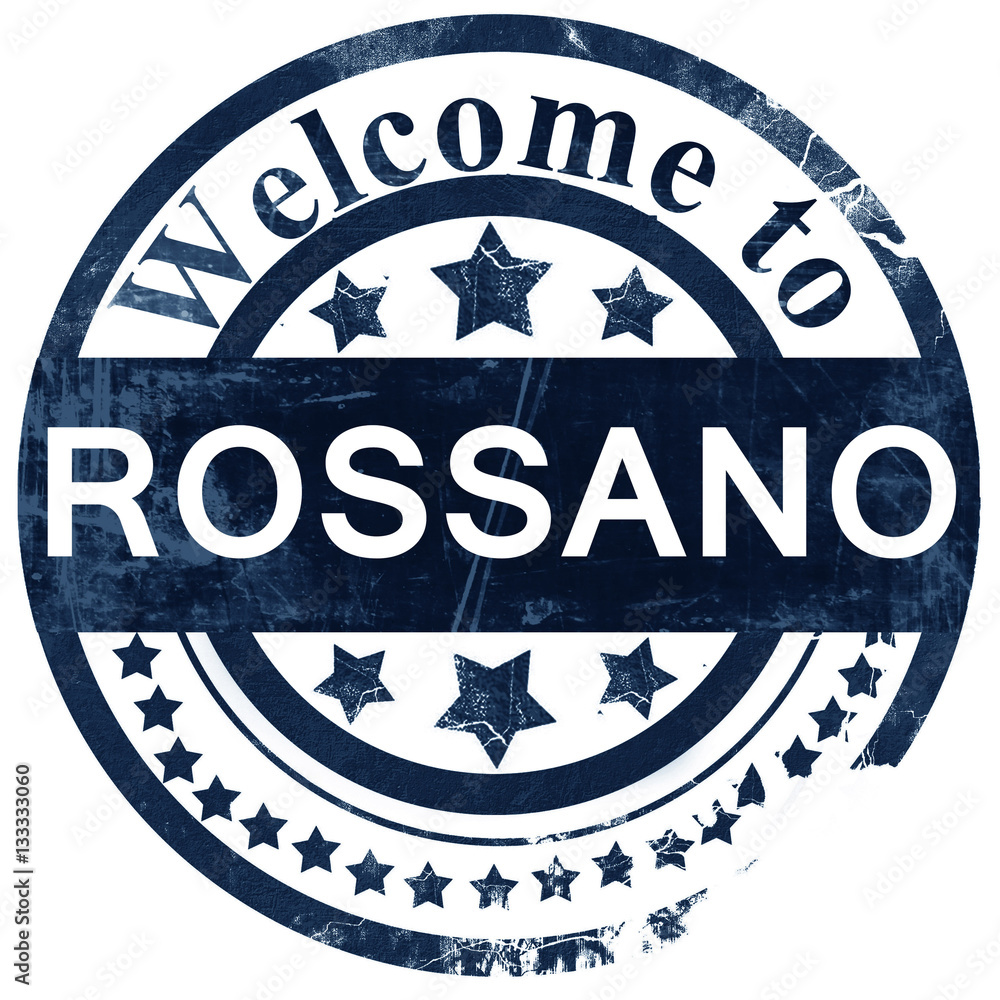 Φωτογραφία Rossano stamp on white background