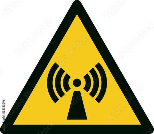 ISO 7010 W005 Warning; Non-ionizing radiation
