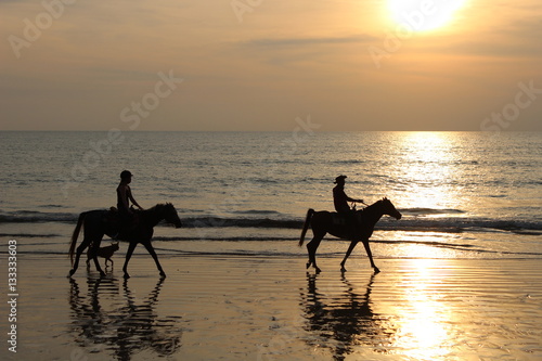 Horseride on the thai beach © Tom