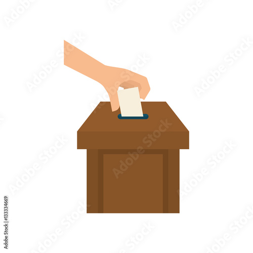 Democracy voting vote icon vector illustration graphic design