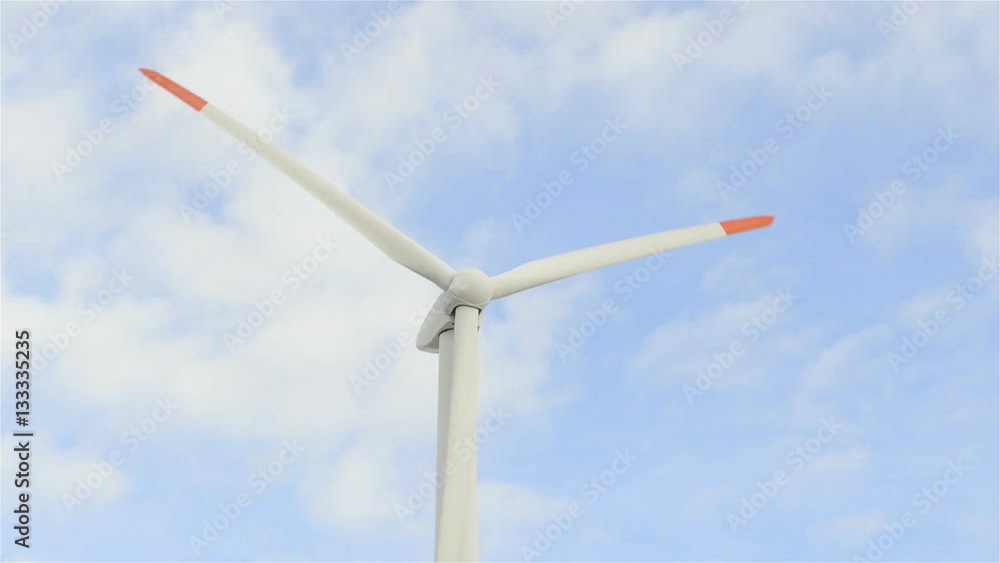wind turbine generating electricity on blue sky wind turbine generating electricity on blue sky