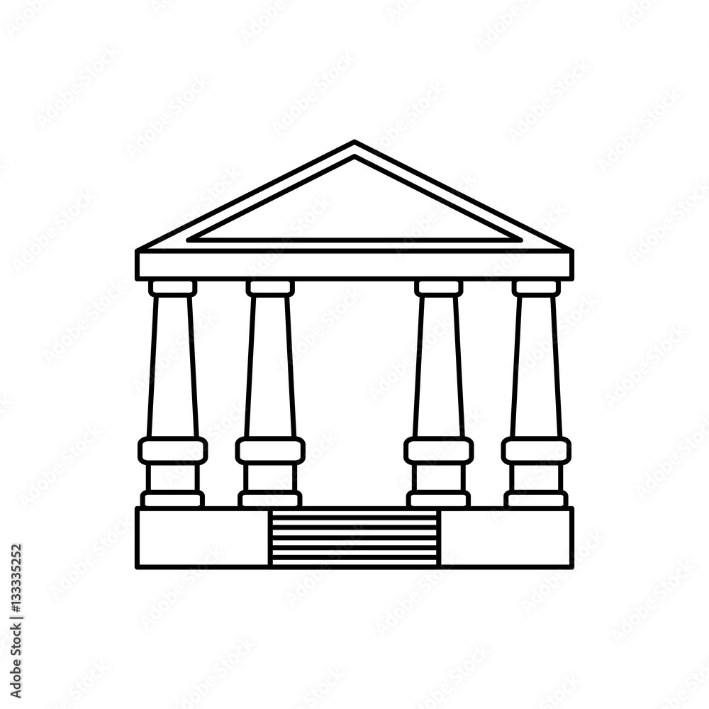 Court building symbol icon vector illustration graphic design