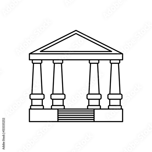 Court building symbol icon vector illustration graphic design