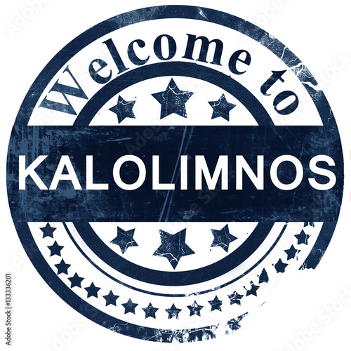 Kalolimnos stamp on white background photo