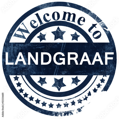 Landgraaf stamp on white background photo