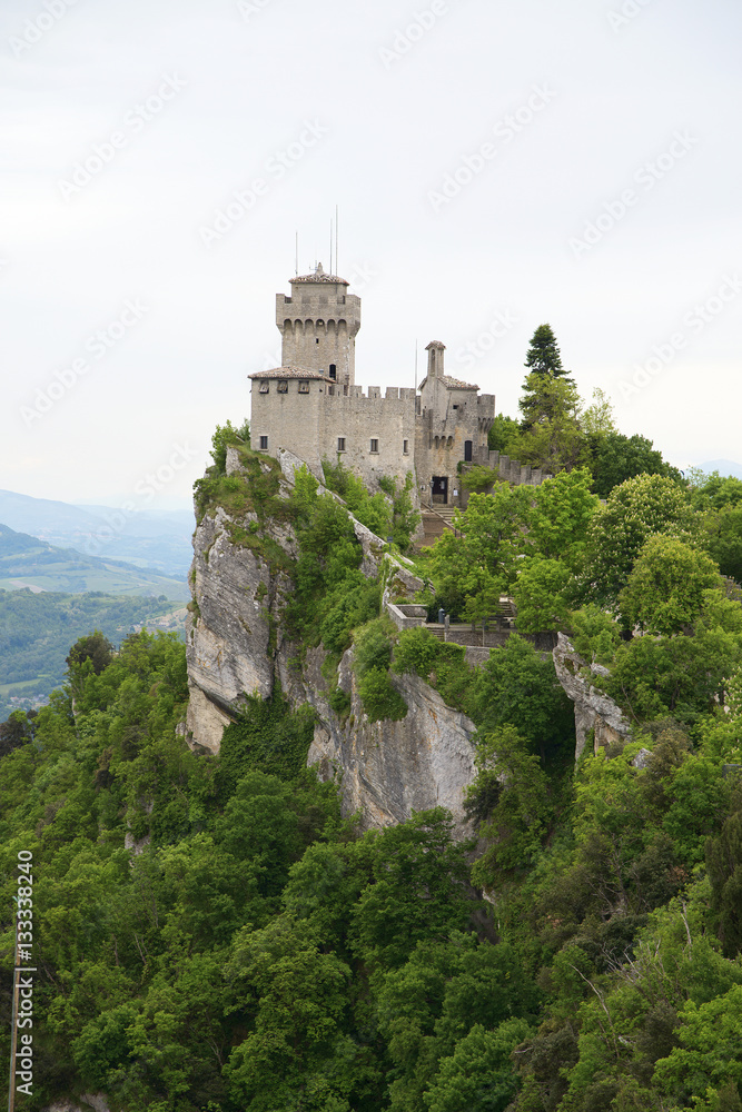Castello della Cesta, one of three fortress of San Marino, Italy
