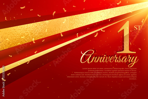 1st anniversary celebration card template
