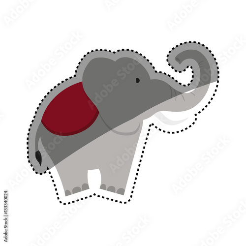 circus elephant cartoon icon vector illustration graphic design photo